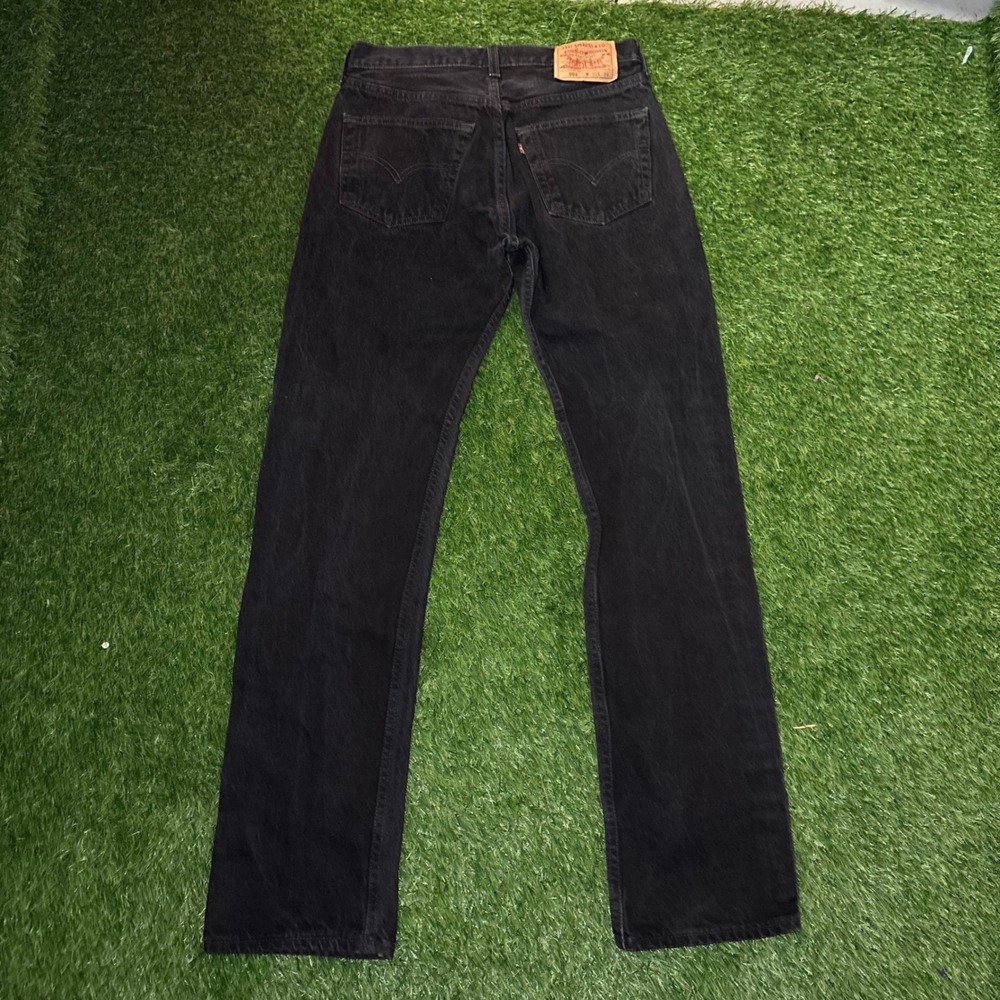 Vintage Levis 501 Black Denim Jeans Made in USA 1998 Button Fly W31 L34 501-0660 - Picture 11 of 16